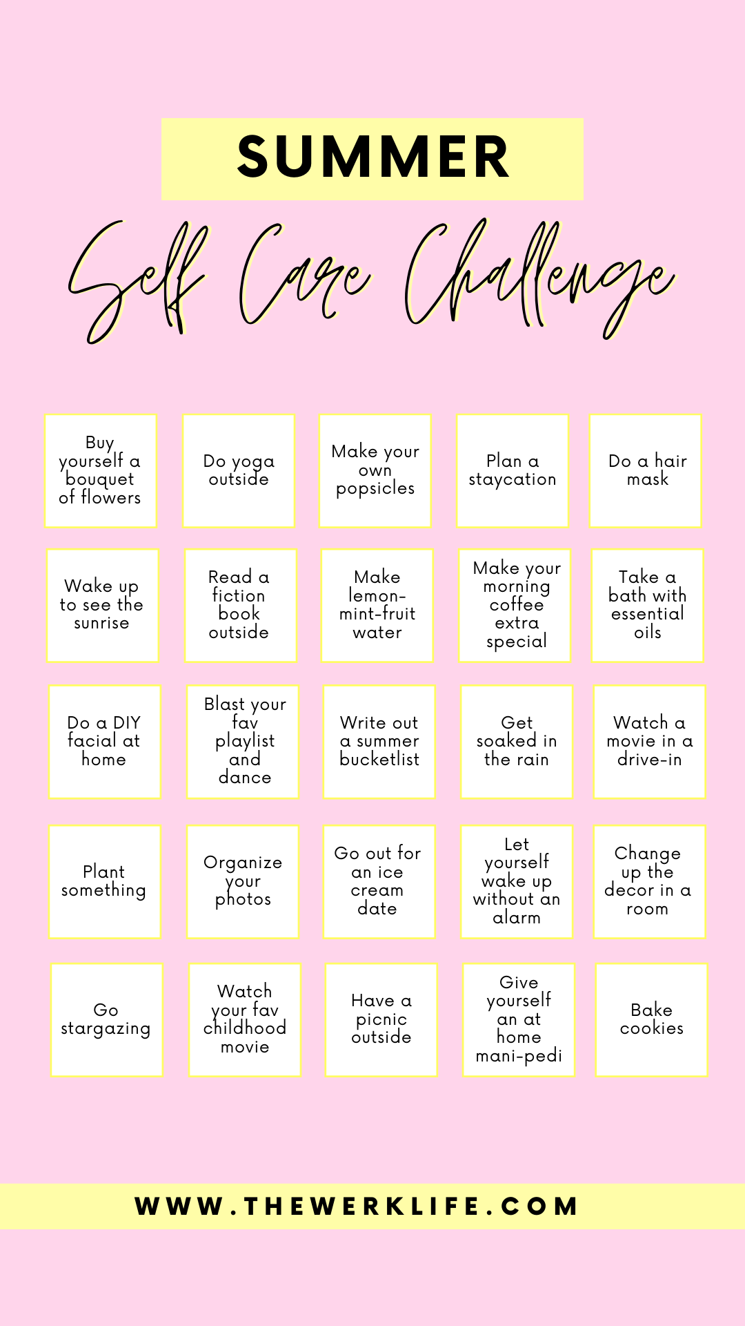 summer self care challenge