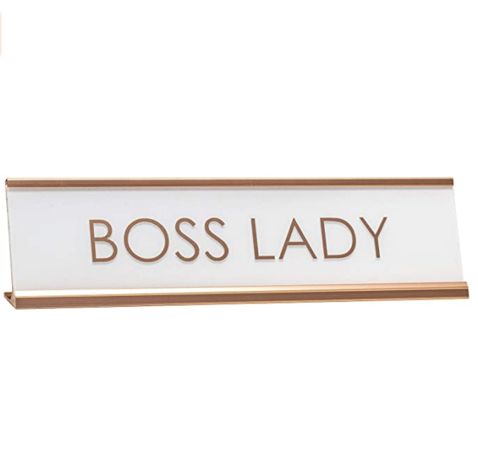 Home office essentials - boss lady desk card