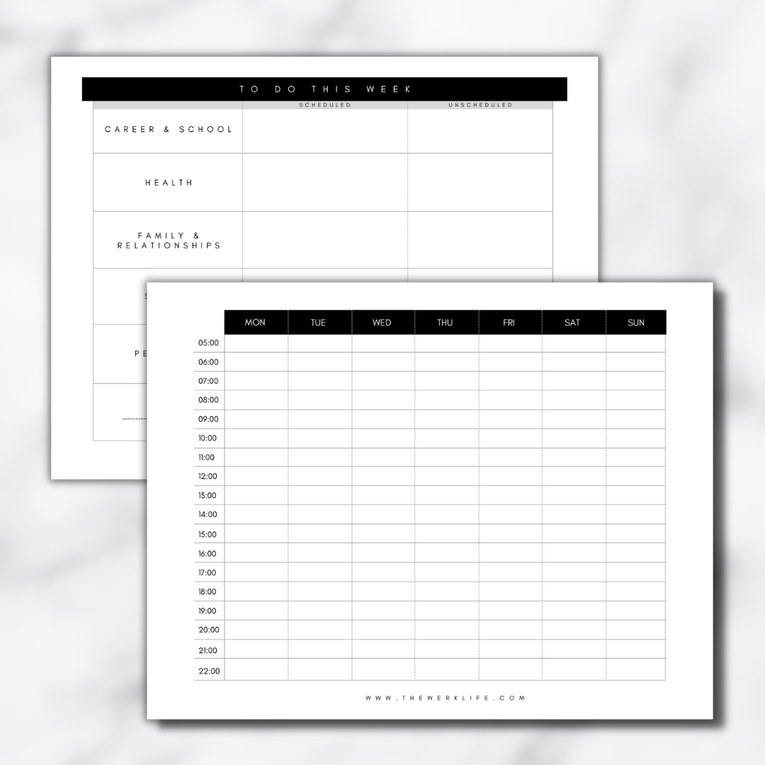 weekly planner template